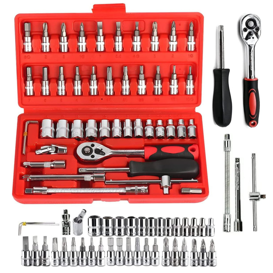 Juego herramientas 46pcs Ratchet estuche