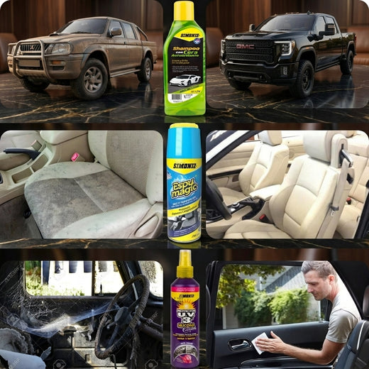 Kit limpieza brillo simoniz auto interio