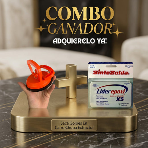 combo pegamento masilla+saca golpes