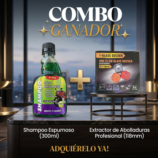 combo shampoo+saca golpes